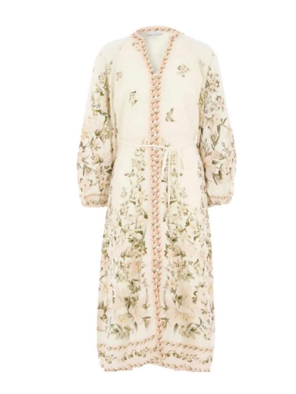 ❗️Calypso St. Barth Cream Floral Embroidered Midi Dress NWT $425! - Picture 5 of 9